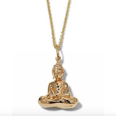 Sydney Evan Small Sitting Buddha Charm Necklace3 Sydney Evan Small Sitting Buddha Charm Necklace3