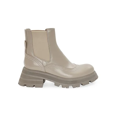 Alexander McQueen Leather Lug-Sole Chelsea Boots Alexander McQueen Leather Lug-Sole Chelsea Boots