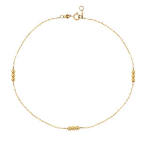 Plus Size - Gold-Tone Beaded Pull Clasp Bracelet