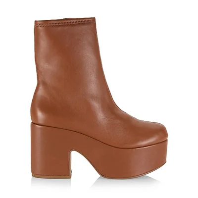 Larroude Miso Leather Platform Short Boots Larroude Miso Leather Platform Short Boots