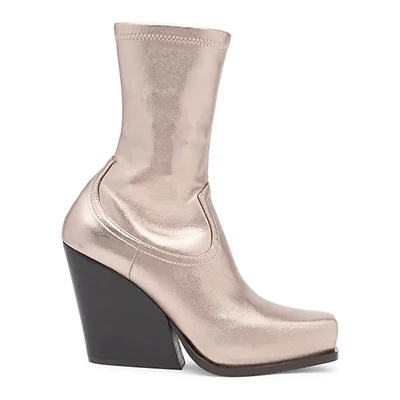 Stella McCartney Cowboy Stretch Metallic Boots Stella McCartney Cowboy Stretch Metallic Boots
