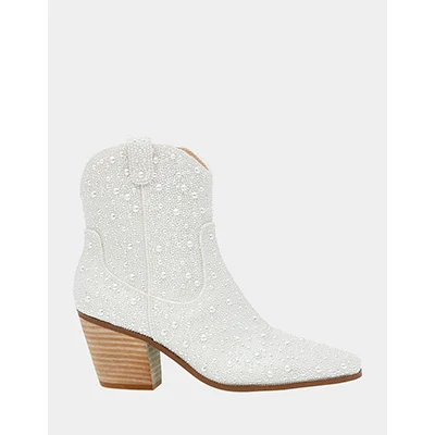 Betsey Johnson SB-Diva Ivory Booties Betsey Johnson SB-Diva Ivory Booties