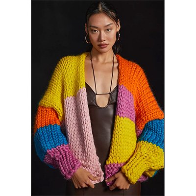 Hope Macaulay Hand-Knit Daphne Cardigan Sweater