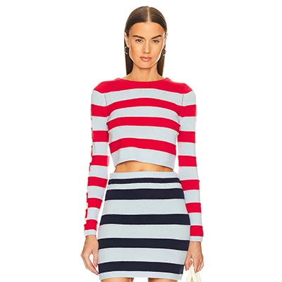 Solid & Striped The Cropped June Reversible Pullover Sweater Solid & Striped The Cropped June Reversible Pullover Sweater