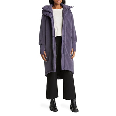 Ugg Rhiannon High Pile Fleece Longline Coat Ugg Rhiannon High Pile Fleece Longline Coat