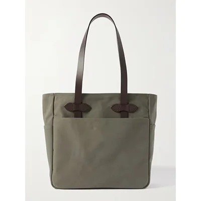 Filson Leather-Trimmed Cotton-Canvas Tote Bag Filson Leather-Trimmed Cotton-Canvas Tote Bag