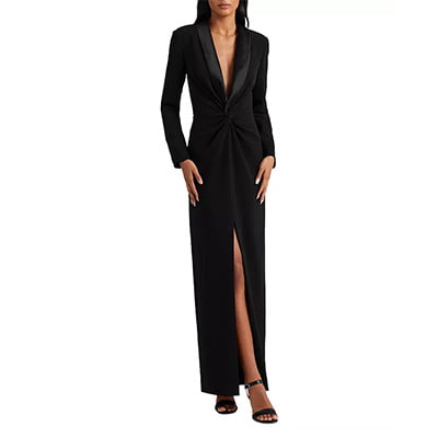 Lauren Ralph Lauren Tuxedo-Style Column Gown