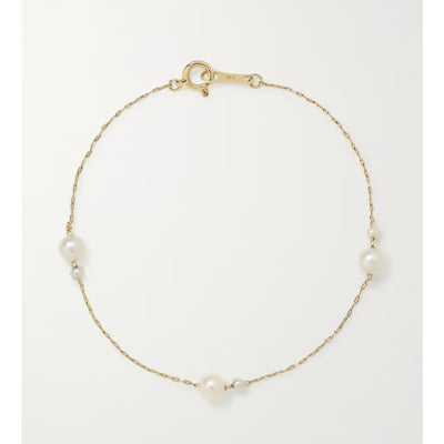 Mizuki 14-Karat Gold Pearl Bracelet