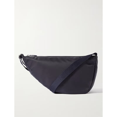 The Row Slouchy Banana Leather-Trimmed Shell Messenger Bag