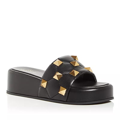 Valentino Garavani Women's Studded Platform Slide Sandals Valentino Garavani Women's Studded Platform Slide Sandals