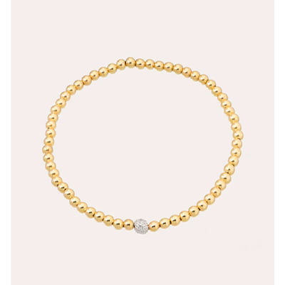 Zoe Lev Diamond Gold Beaded Bracelet