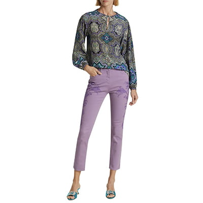 ETRO Embroidered Skinny Cropped Jeans
