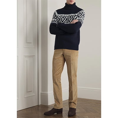 Kingsman Fair Isle Wool Roll-Neck Sweater