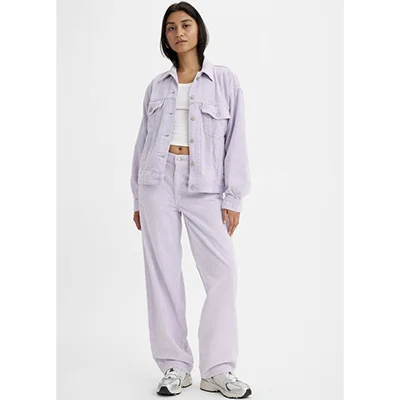 Levi's Fresh Baggy Dad Corduroy Women's Pants In Light Purple Levi's Fresh Baggy Dad Corduroy Women's Pants In Light Purple