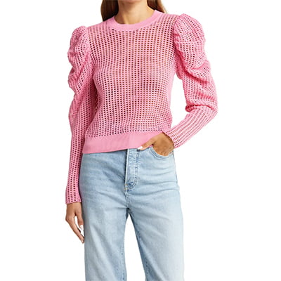 ULLA JOHNSON Delaney open-knit cotton sweater