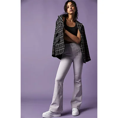 We The Free Jayde Flare Jeans In Lavender We The Free Jayde Flare Jeans In Lavender