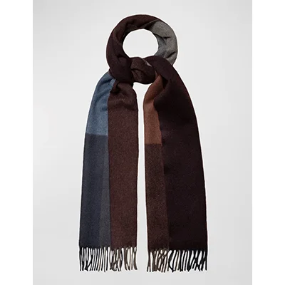 Eton Men's Color Block Cashmere Scarf Eton Men's Color Block Cashmere Scarf