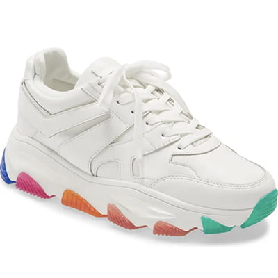 Kurt Geiger London Lettie Leather Rainbow Outsole Sneakers Kurt Geiger London Lettie Leather Rainbow Outsole Sneakers
