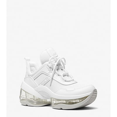Olympia Extreme Logo Jacquard and Leather Trainer Olympia Extreme Logo Jacquard and Leather Trainer