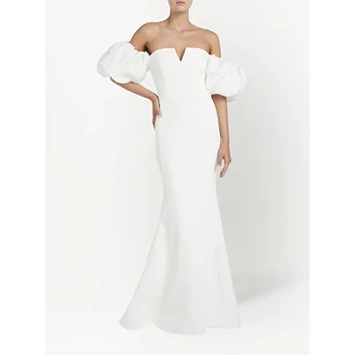 Rebecca Vallance Genevieve Puff-Sleeve Gown